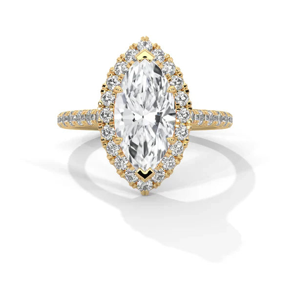 Marquise Shape RIng 18kt Gold Plated