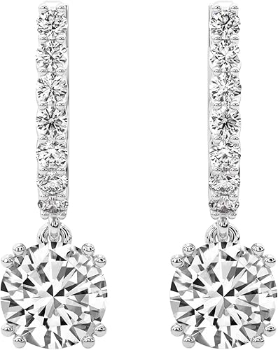 18kt White Gold Plating Dangle Earrings