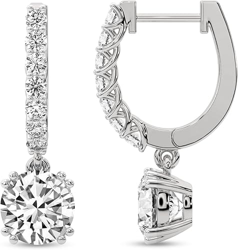 18kt White Gold Plating Dangle Earrings