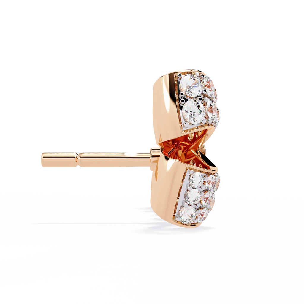 18kt Rose Gold Plated Bow Design Earrings