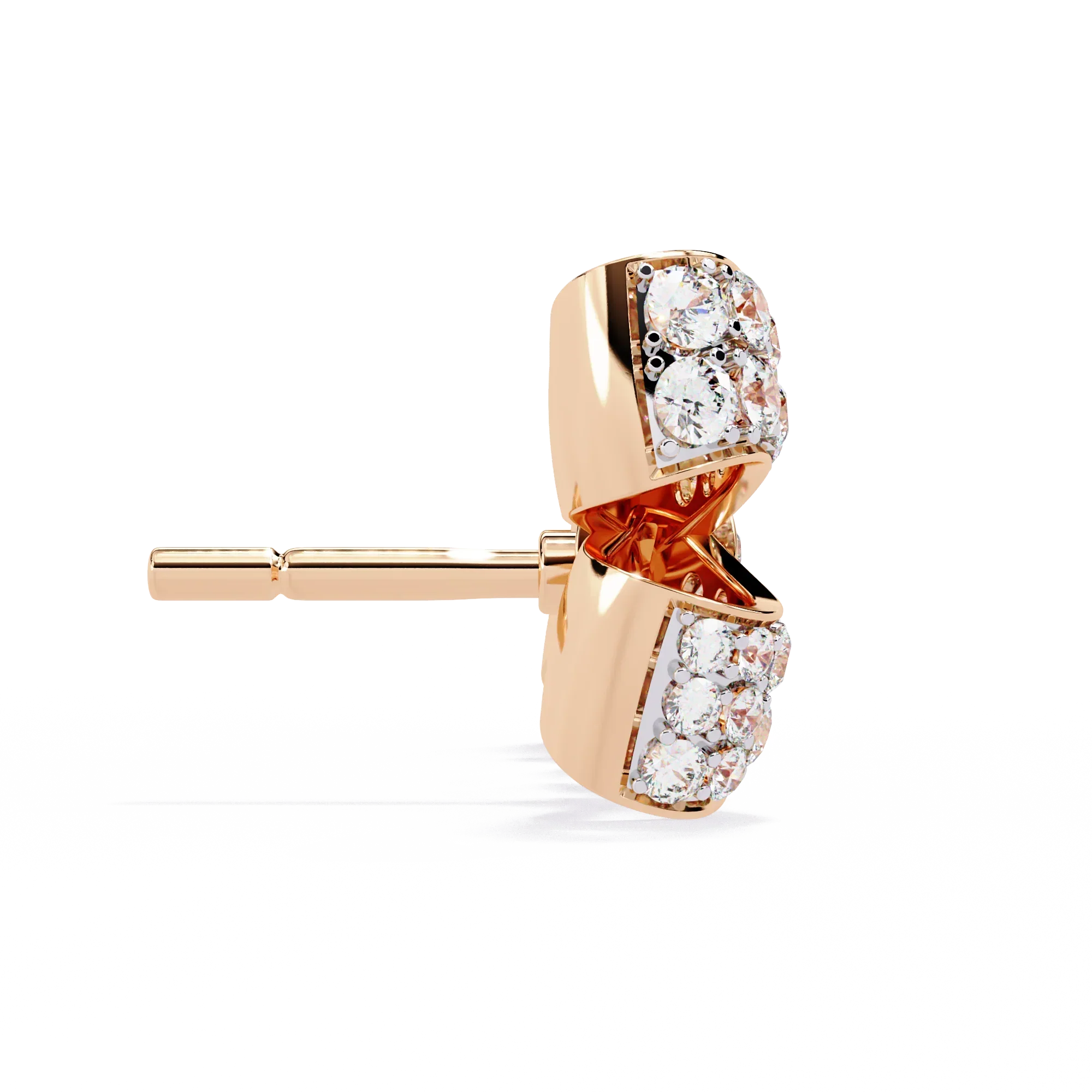 18kt Rose Gold Plated Bow Design Earrings