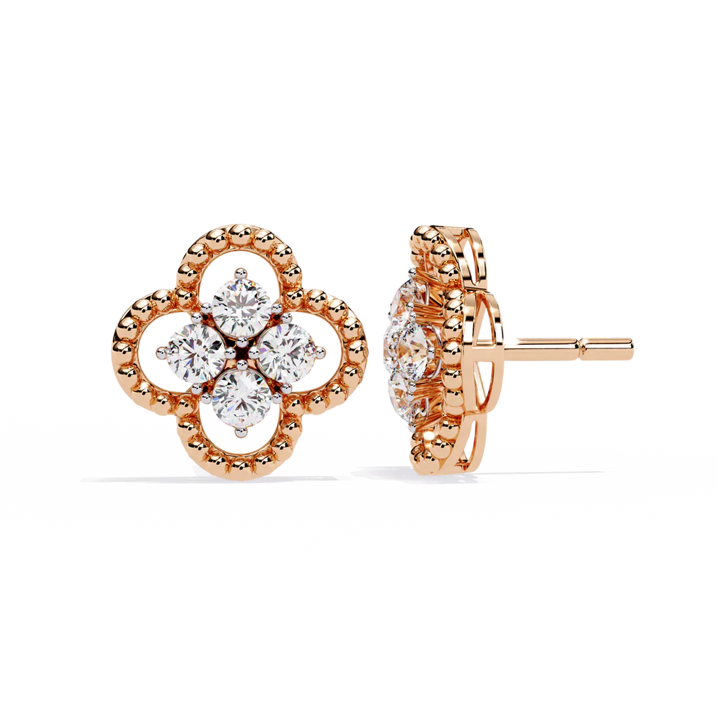 Rose Gold American Diamond Earring