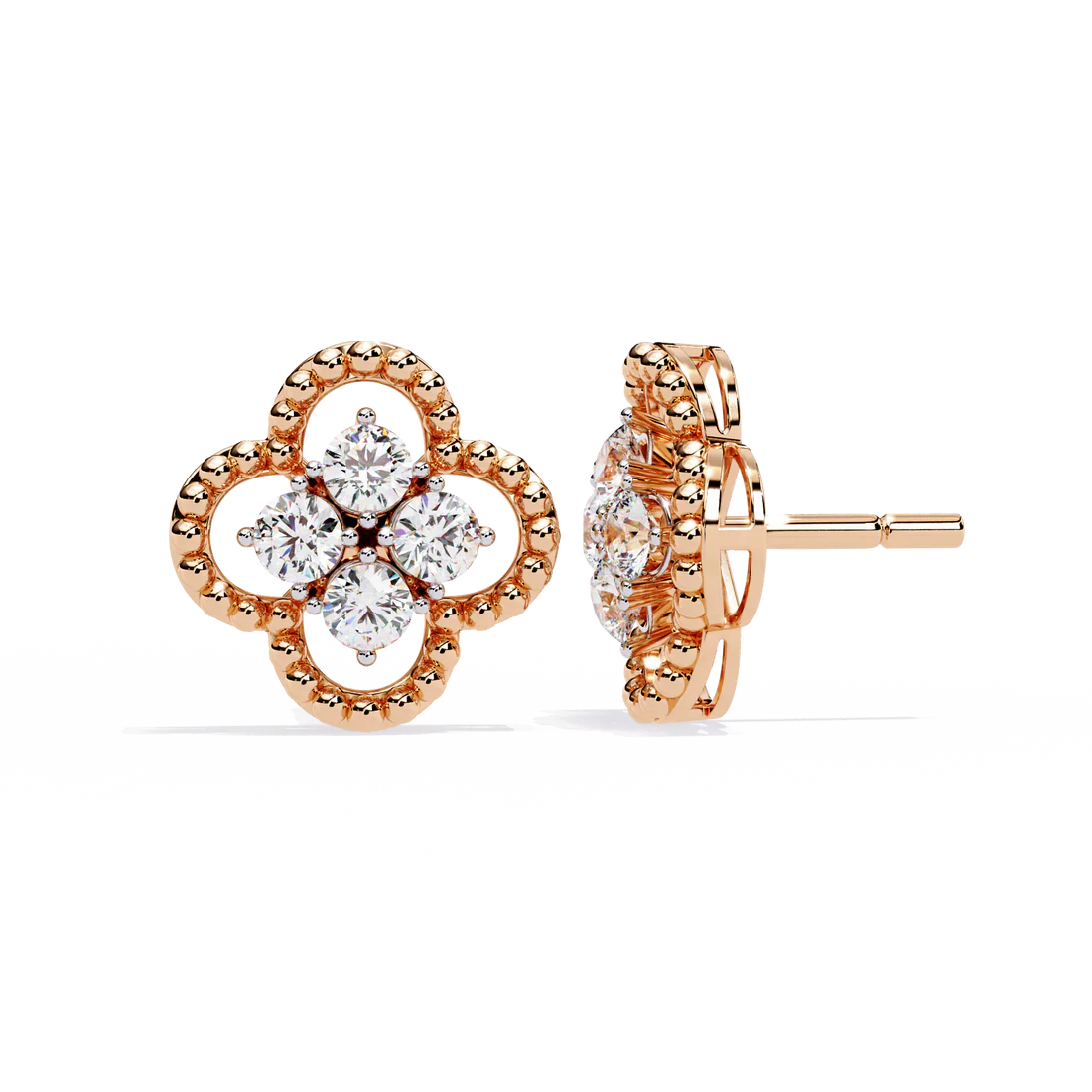 Rose Gold American Diamond Earring