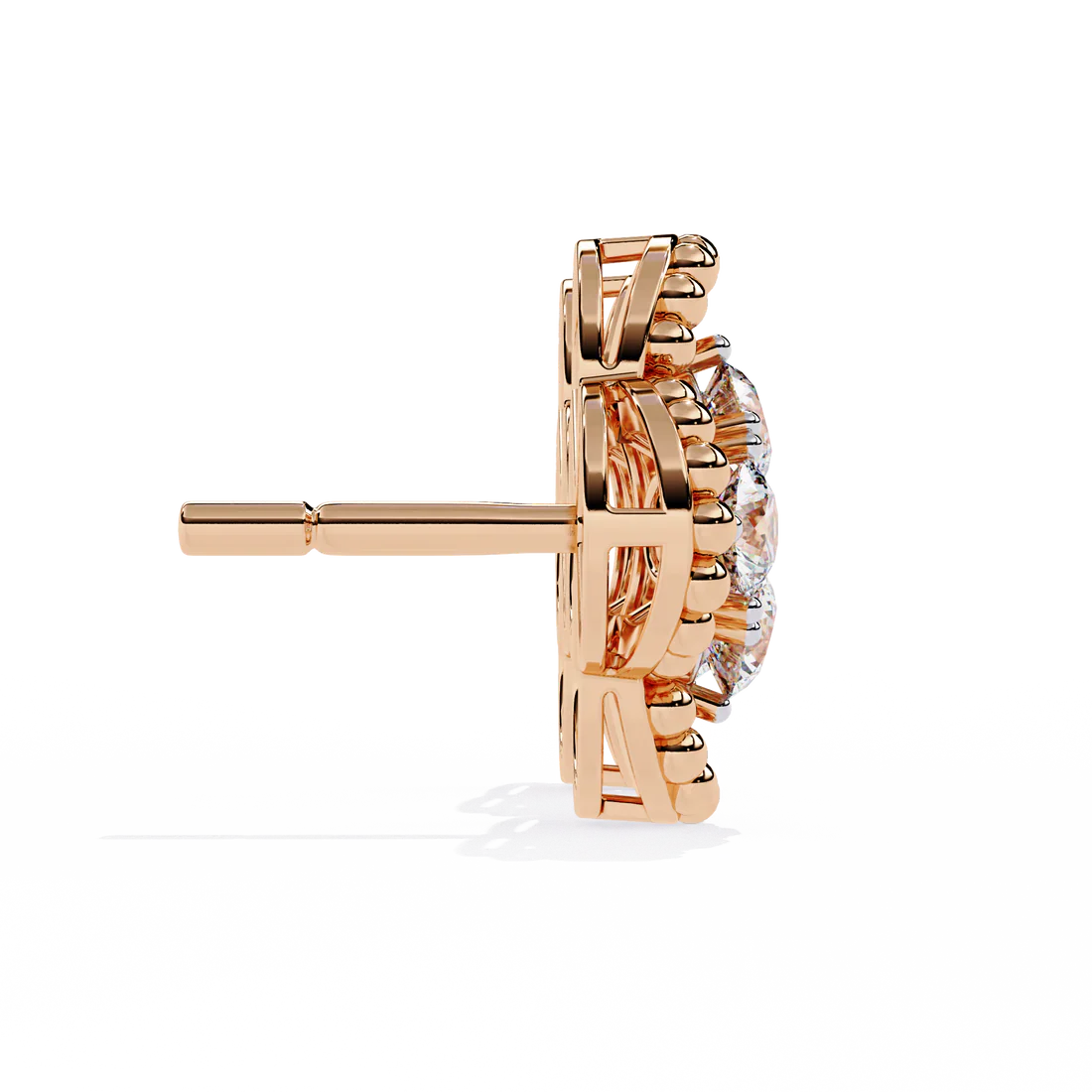 Rose Gold American Diamond Earring