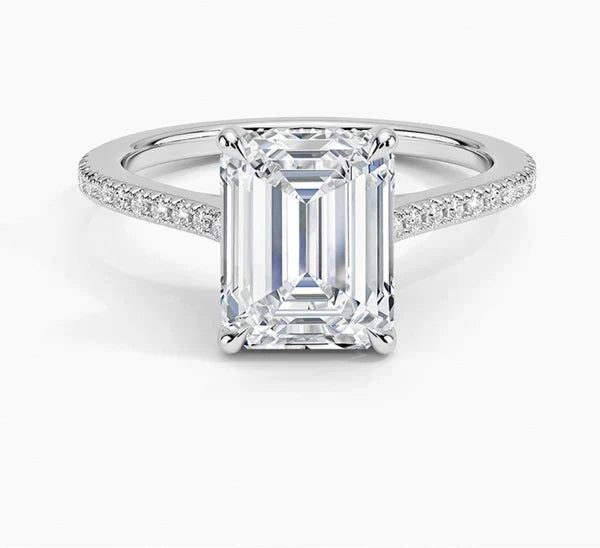 Women 18kt White Gold Plated Ring Zirconia Studded