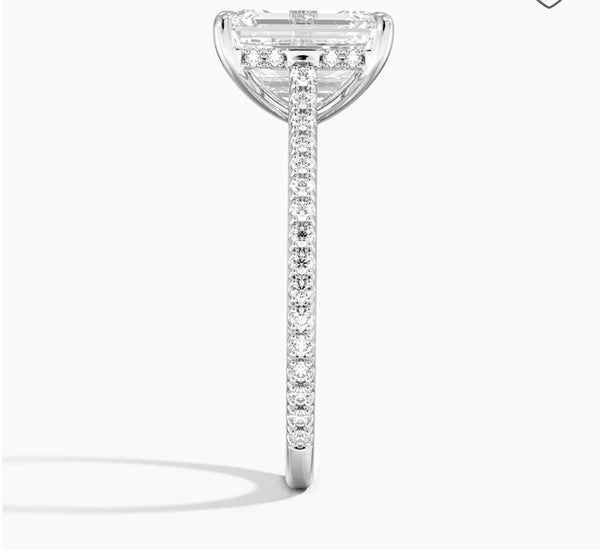 Women 18kt White Gold Plated Ring Zirconia Studded