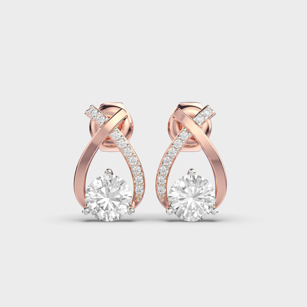 18kt Rose Gold Plated Party Earrings
