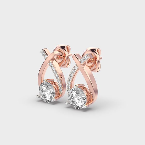 18kt Rose Gold Plated Party Earrings