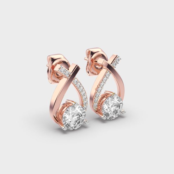 18kt Rose Gold Plated Party Earrings