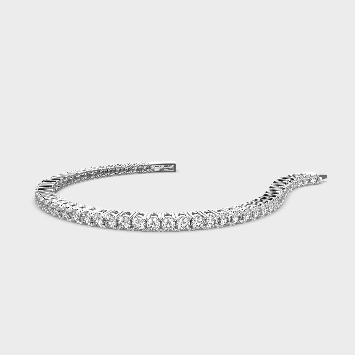 18kt White Gold Plated Tennis Bracelet