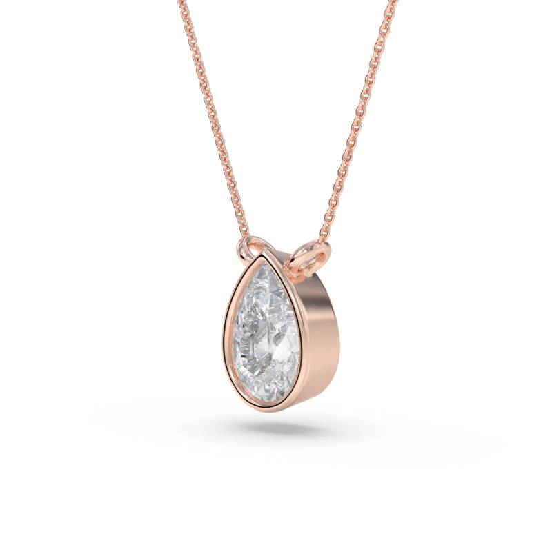 Rose Gold Pear Pendant