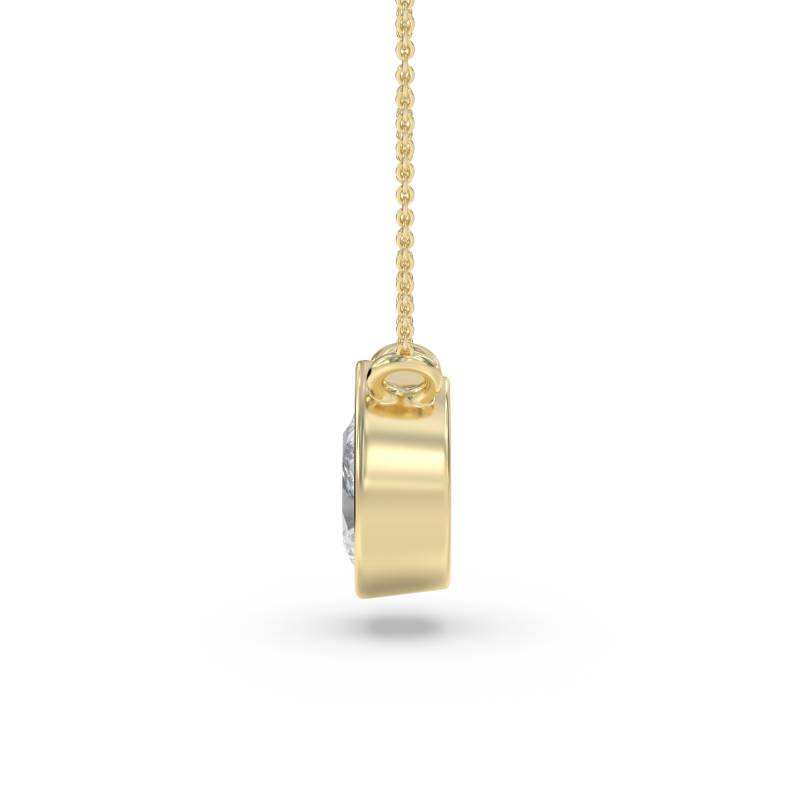 Pear Bezel Golden Pendant