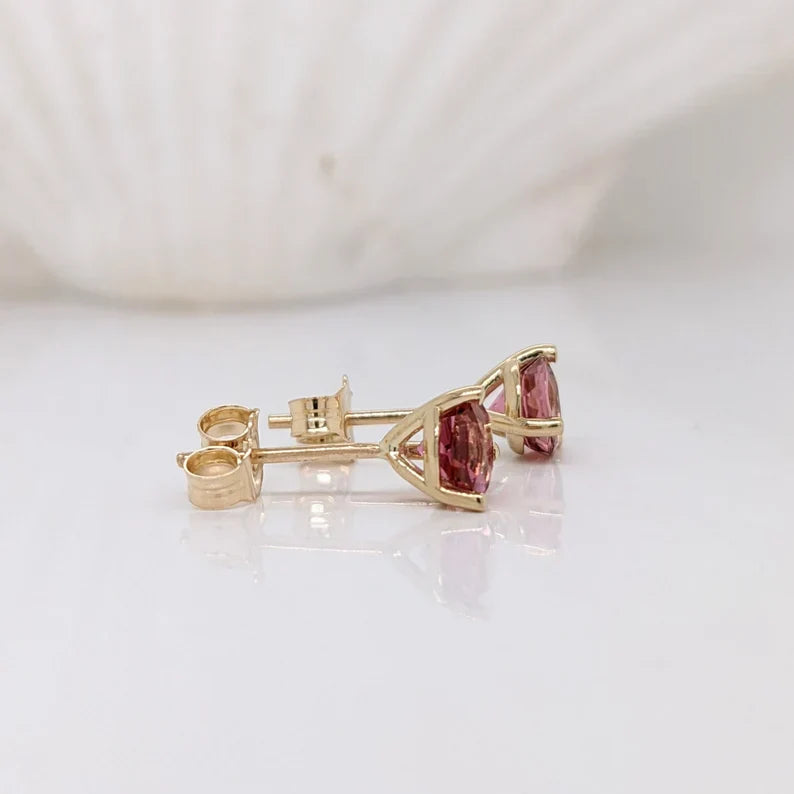Pink Tourmaline Earrings