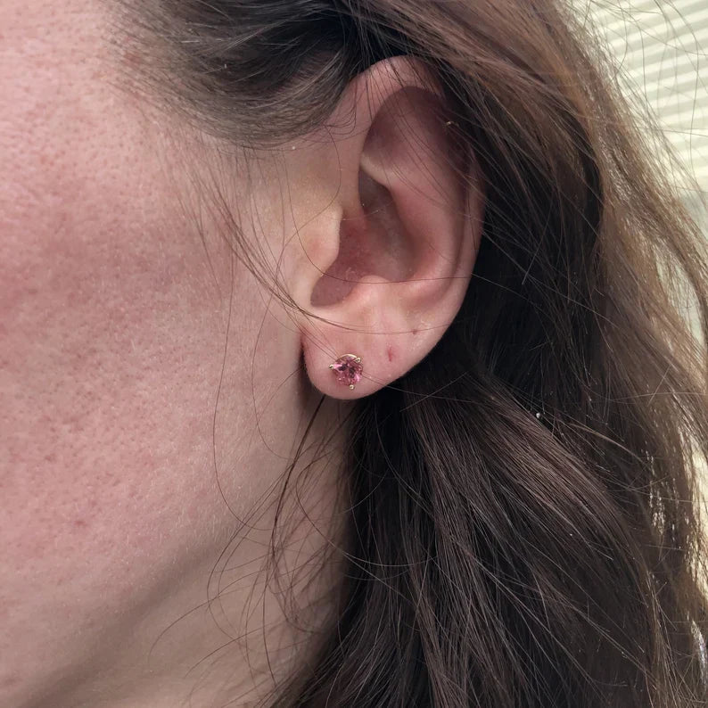 Pink Tourmaline Earrings