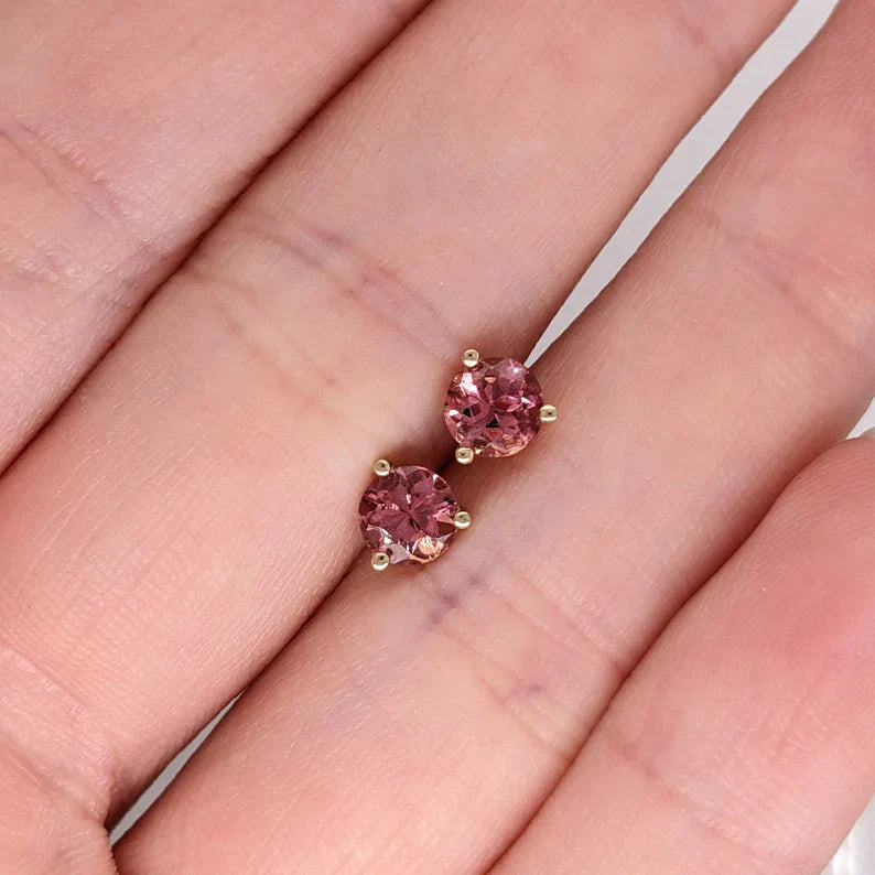 Pink Tourmaline Earrings