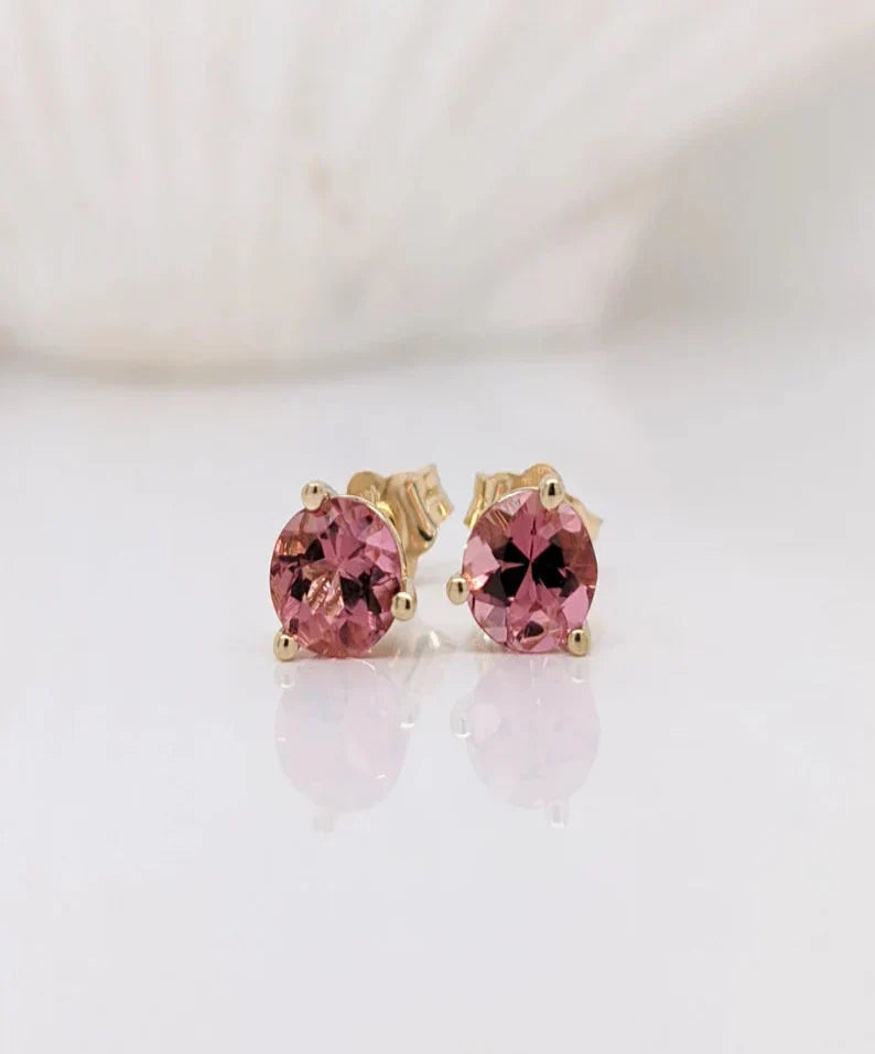 Pink Tourmaline Earrings